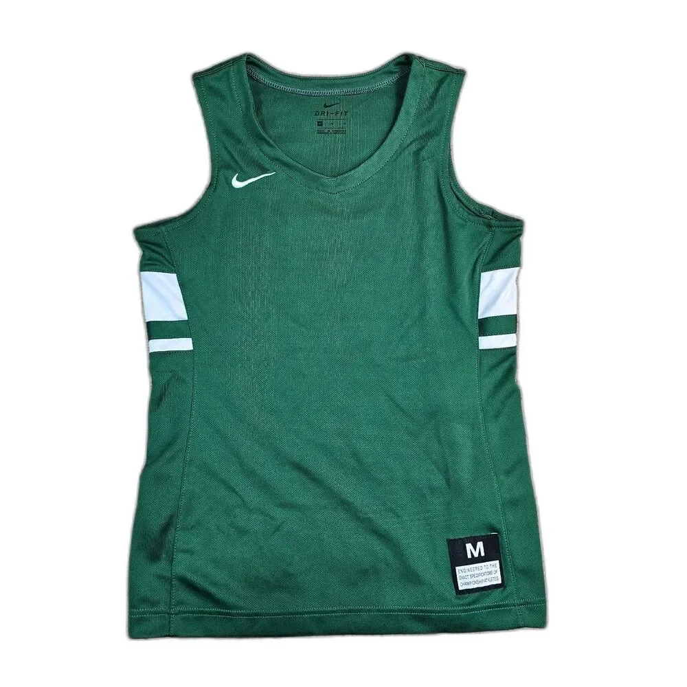 Nike Dri-FIT Youth Medium Green Basketball Jersey Tank Athletic Sleeveless